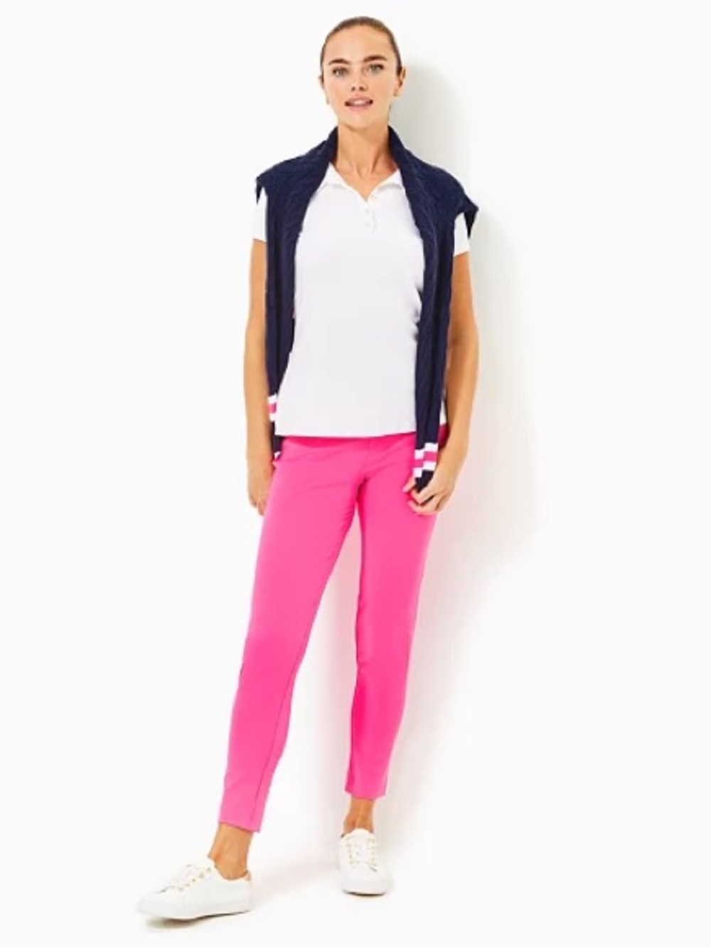 Lilly Pulitzer Corso - pink Slim Pull-On Pants GUC Size 16